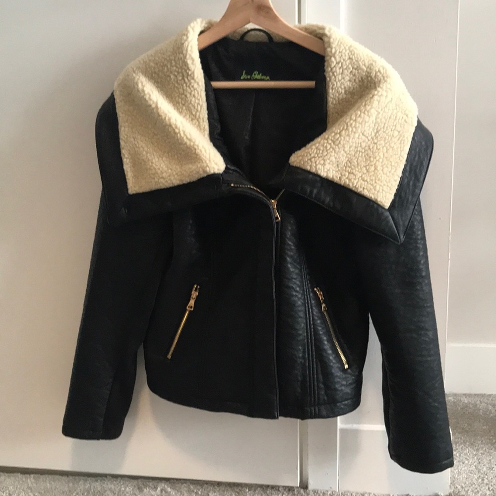 Sam Edelman Faux Leather and Shearling Moto Jacket